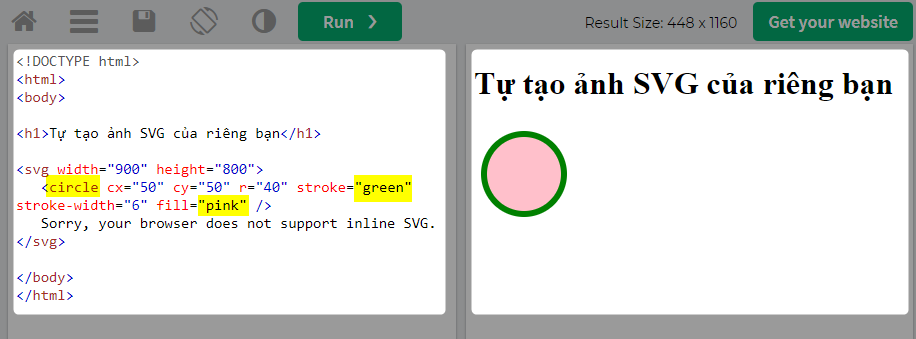 Hướng dẫn tạo SVG bằng W3schools