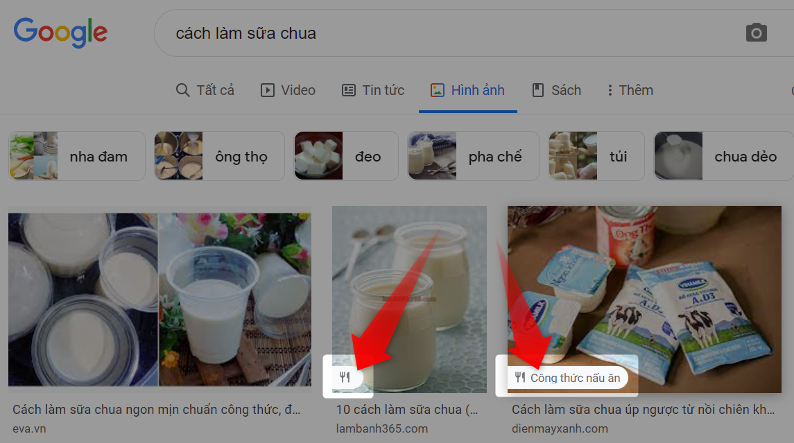 Huy hiệu hình ảnh trên Google Image