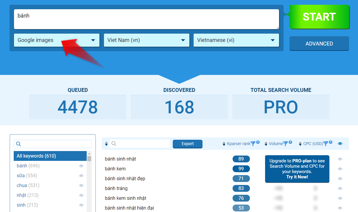 Hướng dẫn tìm keyword hình ảnh bằng Kparser