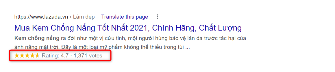 đánh giá sao ranking vote