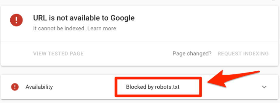 Nếu nó bị chặn bởi robots.txt, bạn sẽ thấy giống hìn